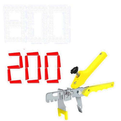GAYISIC Tile Leveling System 1/16'' Tile Tools, 800pcs Tile Leveler Spacers Clips, 200pcs Reusable Wedges and 1pc Tile Pliers for Wall Floor Tile Adjustment Installation