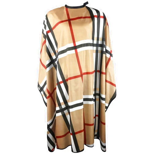 Pelocapa Haircut Barber Cape for Men, Professional Salon Cape with Snap Closures, Hairdresser Cape for Adults, Large Waterproof Cape for Hair Cutting, Styling - 63”× 56” (Classic Beige Color)