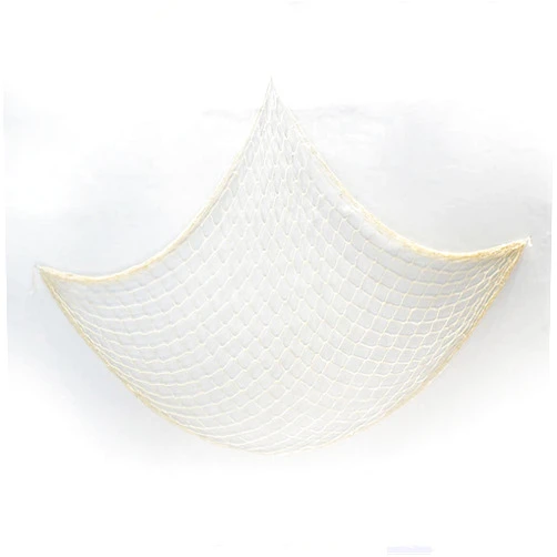 JSYPWEIJIE Fish Netting Decoration Beige Nautical Fish Net Fish Net Wall Decor for Beach Pirate Mermaid Party Living Room Bathroom Garden