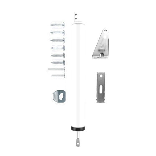 OXDFK Screen and Storm Door Closer Kit, Heavy Duty Pneumatic Screen and Storm Door Closer, Screen and Storm Door Push Button Latch Set Replacement Kit, Adjust Smooth Closing Speed