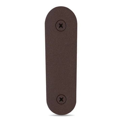 SHUS LIVE Doorbell Cover Plate, Metal Doorbell Blanking Plate Cover, Doorbell Button Cover Chime Guard Plate, Doorbell Faceplate Hole Cover, Weather Resistant, Easy Installation, Aesthetic Decoration - Brown