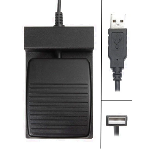 ECS Dictation Foot Pedal for Dragon Medical Practice Edition, Legal, Group and Dragon Medical One – Hands Free USB Single Button Press and HoldDictation Foot Pedal for Dragon Medical Practice Edition, Leg
