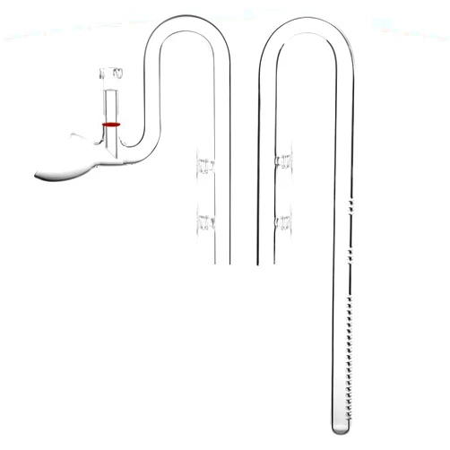 JARDLI Glass Lily Pipe Set Outflow with Surface Skimmer & Multi-Level Water Intake (17mm for 16/22mm (5/8'' i.d.) tubing)