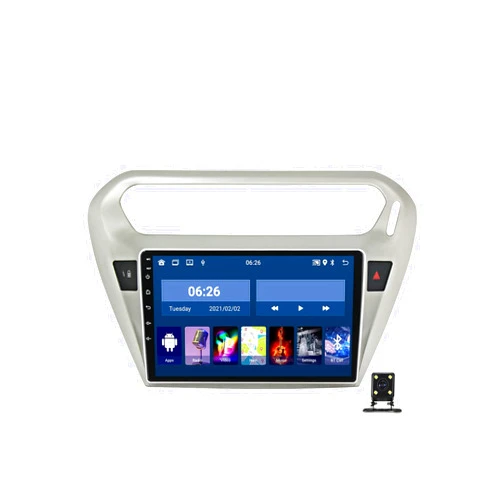 ZYLR 9 Inch Digital Media Touch Screen Double Din Car Stereo for Peugeot 301/Citroen Elysee 2013-2018 Support FM/Bluetooth/GPS Navigation/Steering Wheel Control/Backup Camera Input