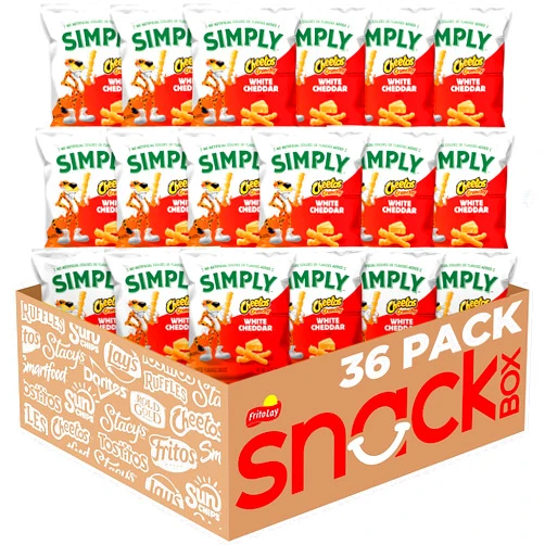 Simply, Cheetos Crunchy White Cheddar, 0.875 Ounce (Pack of 36)