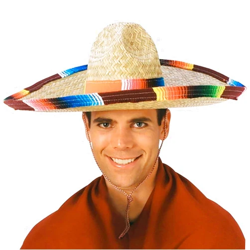 Rubies Rubie's Costume Sombrero with Rainbow Serape Edge And Band