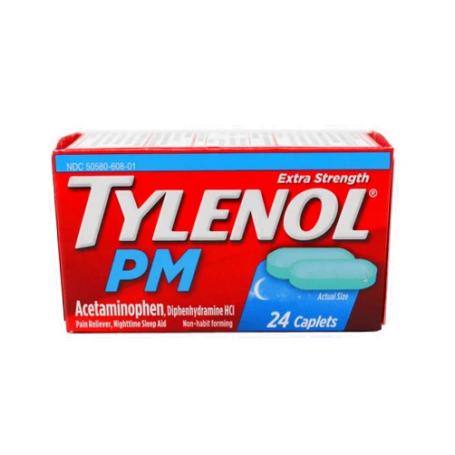 Tylenol PM Extra Strength Caplets, 24 Count - Buy Packs and Save (Pack of 3)