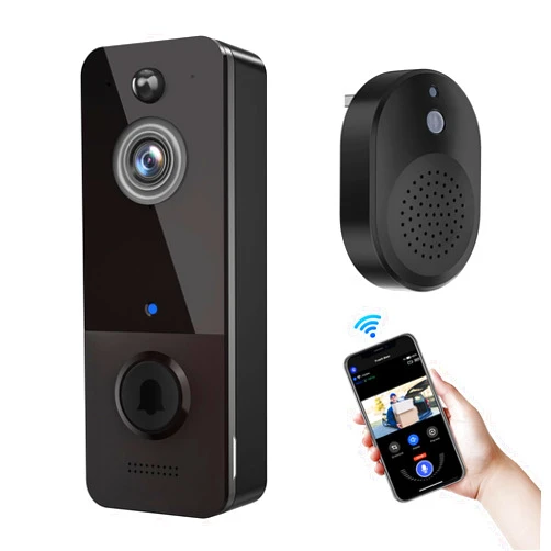 Biglory Video Doorbell Camera Wireless with Ring Chime, AI Human Detection, Live Image, Night Vision, Instant Alerts, 2-Way Audio, Outdoor Indoor Surveillance, Cloud Storage, Rechargeable Battery
