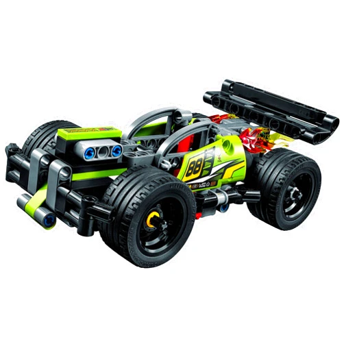 LEGO 42072 Technic Whack Racing Car Toy with Powerful Pull-Back Motor, High-Speed Action Vehicles Building Set