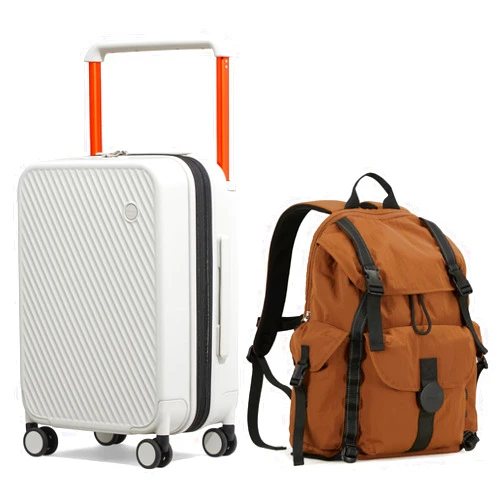 mixi 20 Inch Expandable Wide Handle Carry On Luggage and 18 Inch Travel Backpack as a set