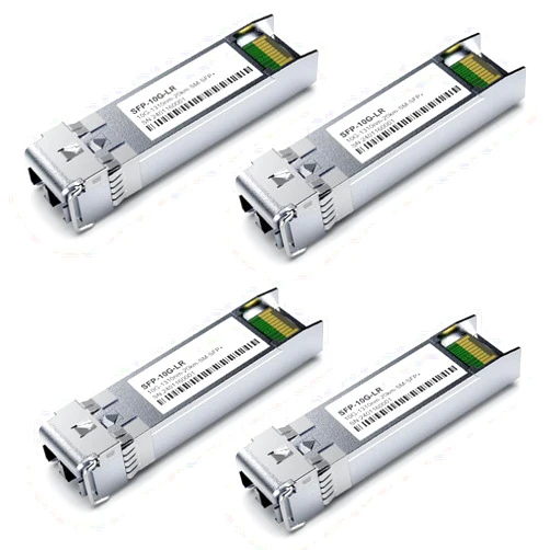 GESD 4Pack SFP+ 10GBase-LR LC Module, SingleMode 1310nm, SMF Dual LC Fiber Optic Transceiver for Cisco SFP-10G-LR, Ubiquiti UniFi UF-SM-10G, Meraki MA-SFP-10GB-LR, Netgear, TP-Link and More(DDM 20km)