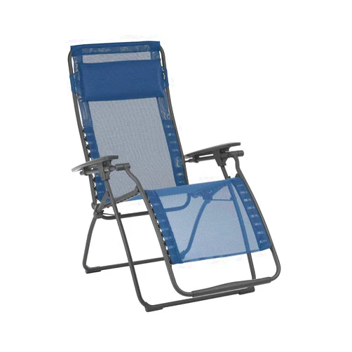 Lafuma Futura Zero Gravity Patio Recliner with Alloy Steel Material and Patented Clip Suspension System for Reclining Patio Chairs, Ocean Blue