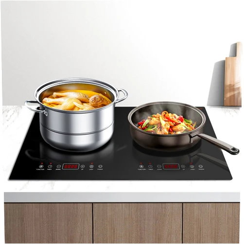 VEVOR Induction Cooktop, 1800W Electric Countertop Burner, 2 Burner Touch Control Stove, Built-in Induction Cooktop with 9 Power Settings, Child Safety Lock, Timer, Glass Surface
