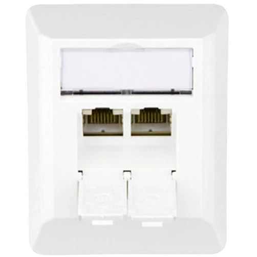 TELEGARTNER Telegärtner Dose AMJ45 8/8 K AP J00023 A0204 Alpine/50 Cat. 6 A Cat 6 A (A tiefgestellt N. ISO/IEC); Ausführung Aufputzdose White