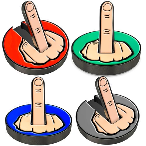K9King Ultimate Middle Finger Golf Ball Marker with Magnetic Hat Clip | Alignment Ball Mark | Funny Golf Accessories - Great Gift for Golf Lovers Golf Cap Premium Gifts - Golf Enthusiasts Gifts