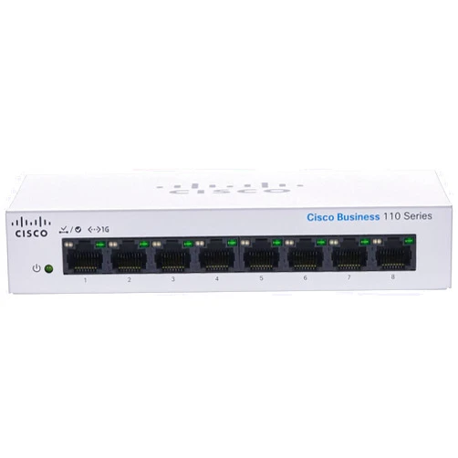 Cisco Business CBS110-8T-D Unmanaged Switch | 8 Port GE | Desktop | Ext PS | Limited Lifetime Protection (CBS110-8T-D-NA)