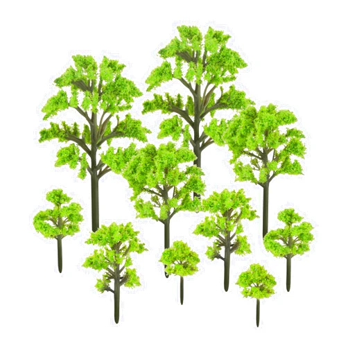 Yetaha 20 Pcs Model Trees Miniature Tree, Fairy Garden Plant Ornament Model Train Scenery Architecture Green Tree Model for Micro Landscape DIY Craft Home Decoration