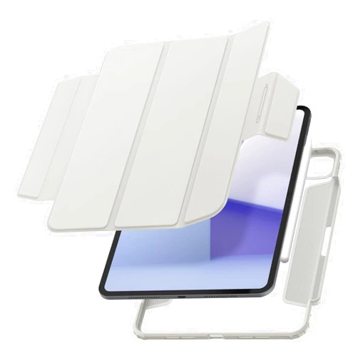 Spigen Air Skin Pro Designed for iPad Pro 11 inch Case (2024) M4 with Detachable Magnetic Cover, Clear Transparent Back and Pencil Holder - Gray