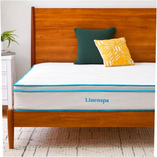 Linenspa 10 Inch Memory Foam and Spring Hybrid Mattress - Medium Feel - Bed in a Box - Quality Comfort and Adaptive Support - Breathable - Cooling - Perfect for a Guest Bedroom - Full Size