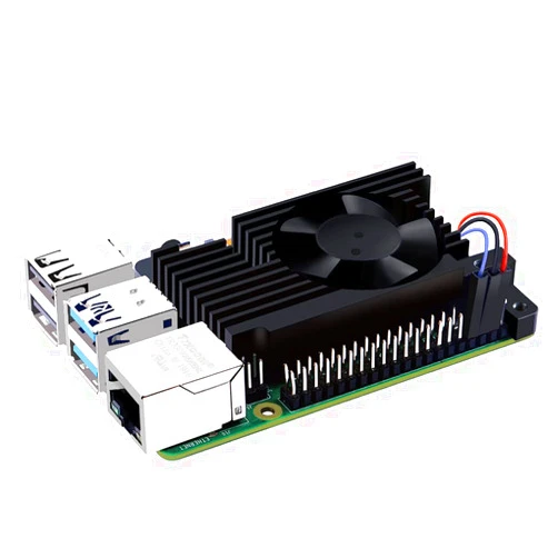 GeeekPi Aluminum Heatsink with PWM Controllable Fan for Raspberry Pi 4, Pi 4 Armor Lite Heatsink with PWM Speed Control Fan for Raspberry Pi 4 Model B