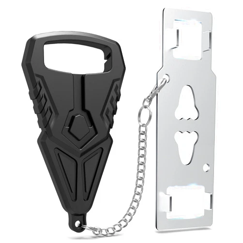 BIGTONE Portable Door Lock Security, Upgraded Hotel Door Lock Latch for Travel Additional Safety and Privacy, Home Security Defender, Extra Lock for Traveling Hotel Home Apartment College Bedroom Airbnb.