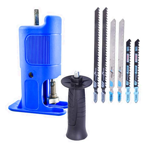 BSEWO Reciprocating Saw Adapter,Reciprocating Saw Adapter Electric Drill Modified Saw Attachment Electric Drill to Reciprocating Saw Converter with Saw Blade Replacement Cutting Tool for Wood/PVC /
