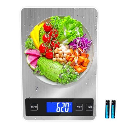 DEMALO Digital Kitchen Scale, DEMALO 22lbs 5 Units Food Scale Weight Grams and Ounces with Tare Function, Large Panel Digital Scale with LCD Display, 1g/0.1oz Precise Graduation Scale for Baking, Cooking