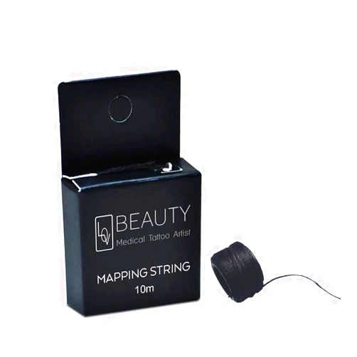 BOLUOYIN Pre-Inked Brow Mapping String for Microblading Eyebrow Marker Thread Tattoo PMU Microblading string Measuring Tool for Marking Symmetrical Eyebrows (Pre-Inked (1 Pack))