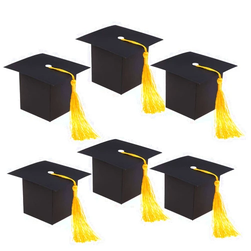 Konsait Graduation Decorations, 30PCS Graduation Candy Box DIY Grad Cap Box for Graduation Gift Graduation Party Favors Decor Party Supplies