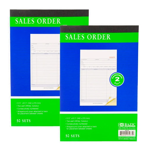 BAZIC Products BAZIC Sales Order Book, 50 Sets 5 9/16