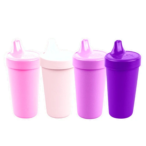 Re-Play Made in USA 10 Oz. Sippy Cups for Toddlers, Pack of 4 - Reusable Spill Proof Cups for Kids, Dishwasher/Microwave Safe - Hard Spout Sippy Cups for Toddlers 3.13