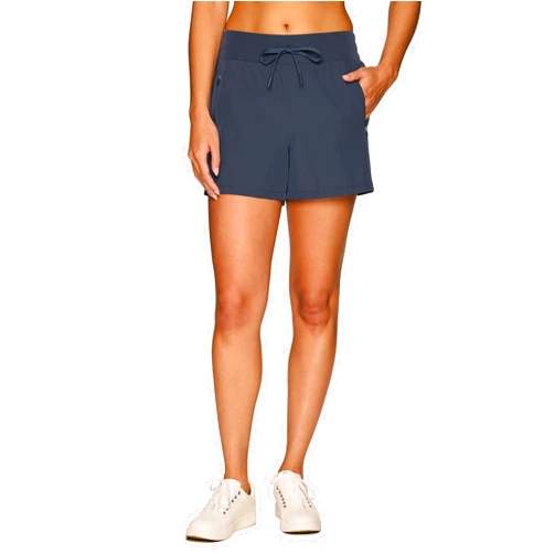 RBX Active Women's Fashion Walking Shorts Quick Drying Workout Shorts with Zipper Pockets & Drawstring Waistband