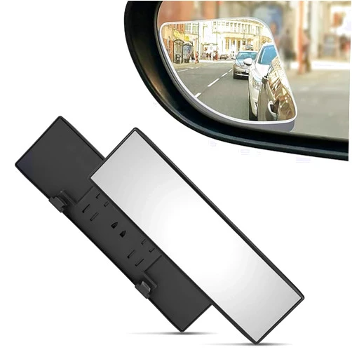 Verivue Mirrors Verivue Universal Panoramic 12-Inch Rear View Mirror & 2.5-Inch Fan-Shaped Blind Spot Mirrors for Cars, Anti Glare