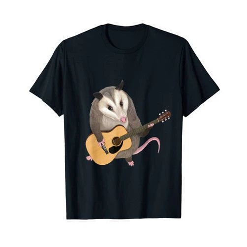 Daddy OPossum Opossum playing the acoustic guitar - possum T-Shirt