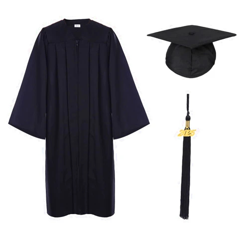FtyFty Unisex Adult Matte Graduation Cap and Gown Tassel Set