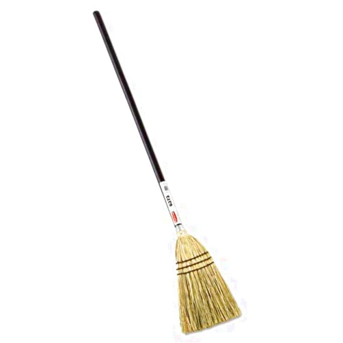 Rubbermaid Commercial Products Lobby Straw/Corn Broom, Brown, 38-Inch, Indoor/Outdoor Broom for Courtyard/Garage/Lobby/Mall/Office