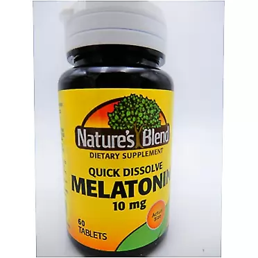 NATIONAL VITAMIN COMPANY INC Nature's Blend Melatonin 10mg 60 Tablets