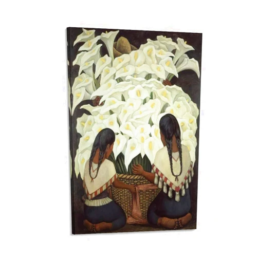 Generic Diego Rivera Calla Lily Vendor Canvas Wall Art Picture Painting Poster Canvas Print Posters Artworks Bedroom Living Room Decor 12x18inch(30x45cm)