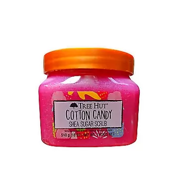 T H Tree Hut Cotton Candy Shea Sugar Scrub 18 Oz! Formulated With Real Sugar, Certified Shea Butter And Strawberry Extract! Exfoliating Body Scrub That Leaves Skin Feeling Soft And Smooth! (Cotton Candy) 1.12 Pound (Pack of 1)