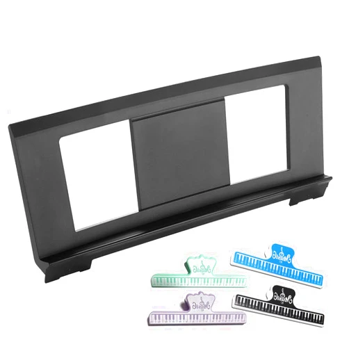 Euousu Music Stand for Sheet Music, Compatible with Yamaha Music Sheet Stand Fit for Multiple Keyboard Models, Stable And Durable, Keyboard Sheet Music Stand with 4 Music Book Clip