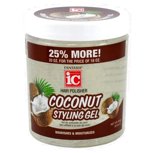 Fantasia Ic Coconut Styling Gel Nourish and Moisturize, 20 Ounce