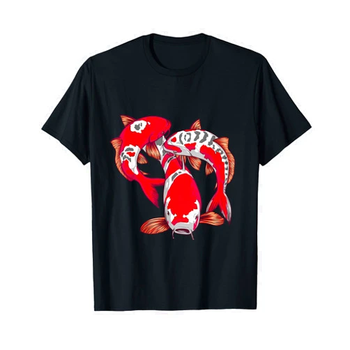Cute Japan Sea Animal Pet Carp Tattoo Fan Designs Funny Koi Fish Gift For Men Women Cool Japanese Fish Lover T-Shirt
