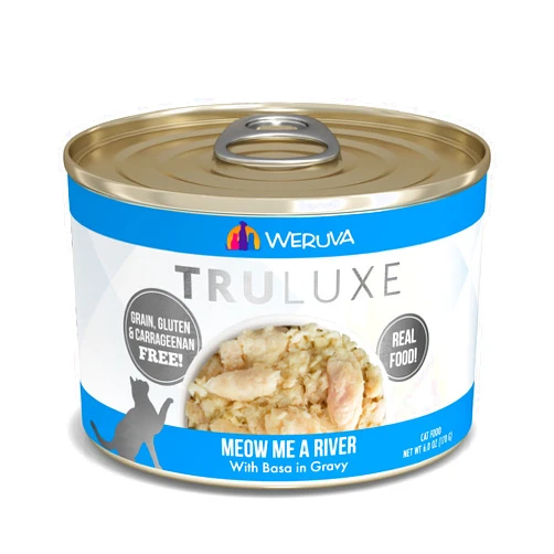 Weruva Truluxe Cat Food, Meow Me A River with Basa in Gravy, 6Oz Can (Pack of 24)