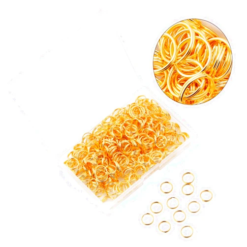 Chuyau 400Pcs Split Rings,Double Loop Jump Ring Sets Split Jump Rings for Jewelry Making,Small O Ring Key Rings Earring Necklace Bracelet Connector for DIY Crafts Making Findings (Gold,10mm)