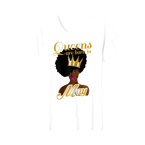 Womens Black Queen BDay Shirt Melanin Pride Tee Womens Womens Queens are Born in May TShirt Birthday BDay Women T-