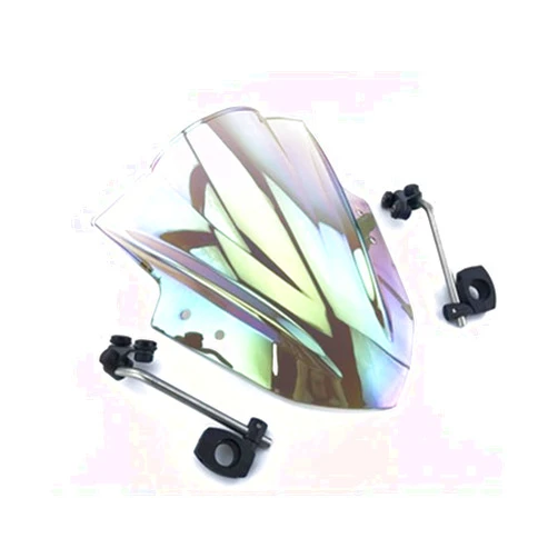 GCCZEIEOP Motorcycle Windshield Windscreen Motorcycle Windshield Windscreen Adjustable Bracket for Y&AMAHA FZ6 FZ1 FZ8 FZ8N FZ 1 6 8 XJ6 MT125 MT-01 MT 01 07 09 03 10 MT03 MT09 MT07(Clear iruidium7)