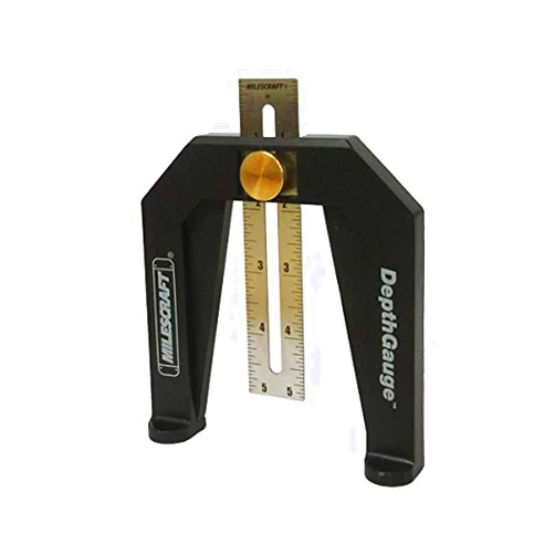 Milescraft 8601 Depth Gauge - Measure, Mark and Locate Depth of Blade or Bit on Table Saws, Router Tables, Routers and More, Woodworking