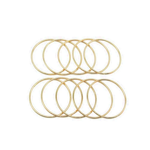 BTYONON 10 Pcs 3 Inch Metal Floral Hoop Dream Catcher Metal Rings Supplies for DIY Craft Making (Rosegold)