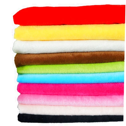 RayLineDo® 10PCS 50 * 50cm Solid Color Knitted Panne Velvet Fabric Anti Pill Fabric Patchwork Polyester Fleece Cloth for DIY Sewing Handmade Dolls