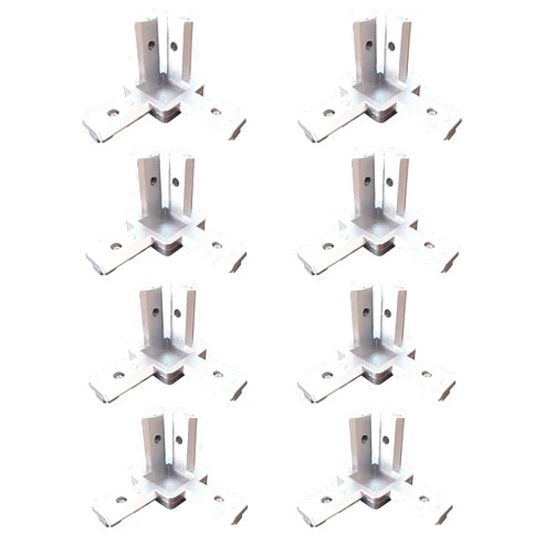 Befenybay 8PCS 3-Side End Corner Bracket Connector with Screws for 6mm T-Shape Aluminum Extrusion Profile European Standard 2020-Series